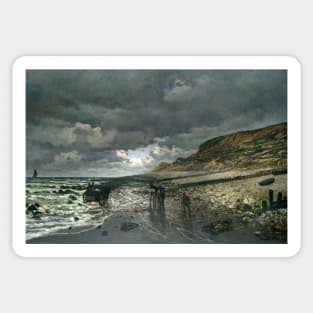 La Pointe de la Heve at Low Tide by Claude Monet Sticker